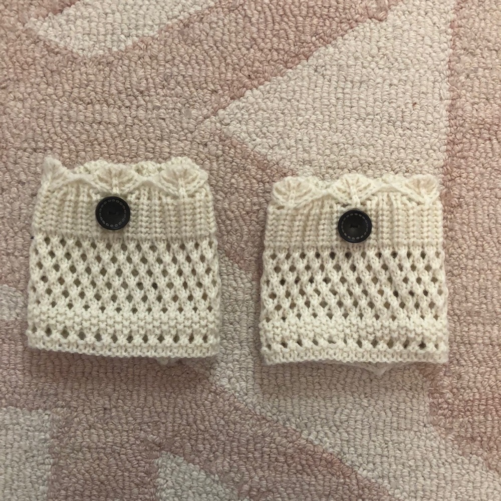 Knit boot cuffs